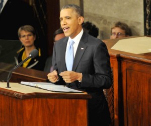 President Barack Obama, speaking before a Joint Session of Congress, Tuesday, January 28th, 2014 in the United States Capitol, Washington D.C.