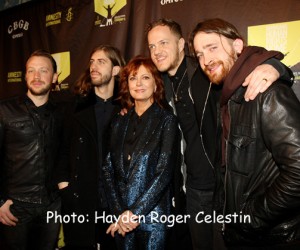 Susan Surandan and Imagine Dragons at the Amnesty International Concert on Feb. 5, 2014. (Hayden Roger Celestin image)