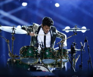 Bruno Mars at Super Bowl XLVIII