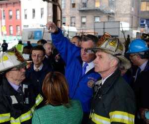 Mayor Bill de Blasio Spanish Harlem Collapse