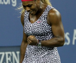 Serena Williams won her first round match at the 2014 US Open-hayden-roger-celestin