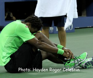 Gaël Sébastien Monfils after losing the quarter finals of the US Open on Sept. 4, 2014. 