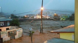 Erika brought severe flooding to Dominica.