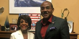 ANTIGUA-PM-AND-MAXINE-WATERS