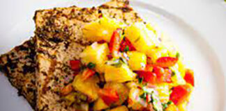 caribbean-recipes-Jerk Tofu And Pineapple Salsa