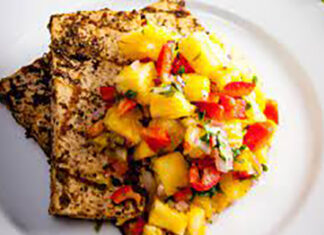 caribbean-recipes-Jerk Tofu And Pineapple Salsa