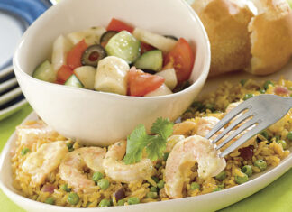 caribbean-food-Island Shrimp with Calypso Rice