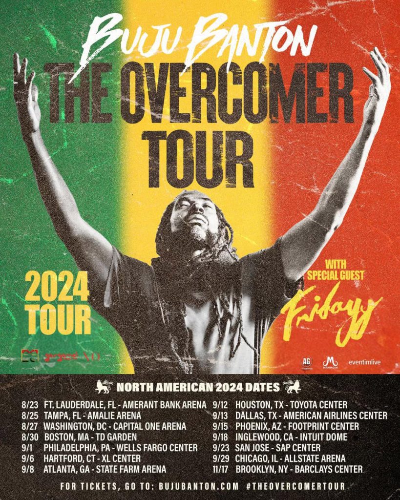 BUJU Banton US TOUR - THE OVERCOMER TOUR: Dates & Schedule